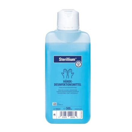 Sterillium Hände-Desinfektionsmittel | 4 x 500 ml Flasche + 1 Dosierpumpe  